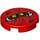 LEGO Rojo Plana 2 x 2 Circular con Goblin con sujeción de espiga inferior (14769 / 24398)