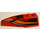 LEGO Rojo Cuña 2 x 6 Doble Izquierda con Blanco/Naranja Curves y Negro Fade (41748 / 47943)