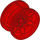 LEGO rojo Rueda Borde Ø56 X 34 con 6 agujeros (15038 / 51150)