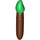 LEGO Marrón rojizo Paint Brush con Verde Parte superior (15232 / 65695)