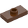 LEGO Marrón rojizo Placa 1 x 2 con 1 Espiga (con ranura y sujeción de espiga inferior) (15573 / 78823)