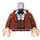 LEGO Marrón rojizo Ron Weasley con Reddish Marrón Chaqueta y Ruffle Camisa Minifigura Torso (973 / 76382)