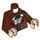 LEGO Marrón rojizo Ron Weasley con Reddish Marrón Chaqueta y Ruffle Camisa Minifigura Torso (973 / 76382)