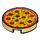 LEGO Tostado Plana 2 x 2 Circular con Pizza con sujeción de espiga inferior (14769 / 29629)