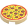 LEGO Tostado Plana 2 x 2 Circular con Pizza con sujeción de espiga inferior (14769 / 29629)