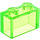 LEGO Verde brillante transparente Ladrillo 1 x 2 sin tubo inferior (3065 / 35743)