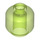 LEGO Verde brillante transparente Minifigure Cabeza (Stud de seguridad) (3626 / 88475)
