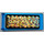 LEGO Azul oscuro transparente Bandera 7 x 3 con Barra Asa con 2000-x2 metallic Pegatina (30292)