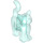 LEGO Azul claro transparente con purpurina Standing Gato con Largo Cola (80829)