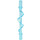 LEGO Transparente celeste Power Burst Rod con Espiral Ridge