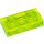 LEGO Verde neón transparente Plato 1 x 2 (3023 / 28653)