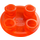 LEGO Naranja rojizo neón transparente Plato 2 x 2 Redondo con Redondeado Fondo (2654 / 28558)