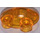 LEGO Naranja transparente Placa 2 x 2 Circular con Redondeado Parte inferior (2654 / 28558)