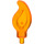 LEGO Naranja Transparente Pequeñuna Fuego con Alfiler (37775)