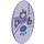 LEGO Morado transparente Oval Escudo con Lightning y Electricity Symbols (23725 / 34943)