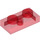 LEGO Rojo transparente Placa 1 x 2 (3023 / 28653)