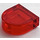 LEGO Rojo transparente Loseta 1 x 1 Mitad Oval (24246 / 35399)