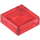 LEGO Rojo transparente Loseta 1 x 1 con ranura (3070 / 30039)