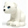 LEGO Blanco Oso (Sitting) con Celeste oscuro Ojos (25403)