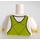 LEGO Blanco Minifigura Torso Camisa con Lima Bib Mono con City Farm logo (973 / 76382)