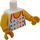 LEGO Blanco Minifigura Torso con Bathing Traje o Tank Parte superior con Estrellas (973 / 76382)