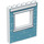 LEGO Blanco Panel 1 x 6 x 6 con Ventana Recorte con Azul pared (15627 / 50137)