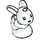 LEGO blanco Conejo Bebé con Negro Nose (19442 / 34319)