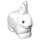 LEGO blanco Conejo con Pink Nose y Negro Redondo Ojos (33026 / 49584)