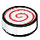 LEGO Blanco Plana 1 x 1 Circular con Rojo Swirl (14184 / 100797)