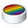 LEGO Blanco Plana 1 x 1 Circular con Six Rainbow Rayas (35380 / 68350)