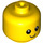 LEGO Amarillo Bebé Cabeza con Smile con cuello (26556 / 35666)