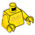 LEGO Amarillo Bare Pecho Torso con Pelo y Scratches (973 / 76382)