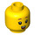 LEGO Amarillo Birthday Party Chica Minifigura Cabeza (Espiga sólida hueca) (3626 / 38220)