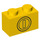 LEGO Amarillo Ladrillo 1 x 2 con Moneda con tubo inferior (3004 / 76891)