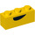 LEGO Amarillo Ladrillo 1 x 3 con Negro semi-Círculo (3622 / 52594)