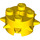 LEGO Amarillo Ladrillo 2 x 2 Redondo con Spikes (27266)