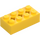 LEGO Amarillo Ladrillo 2 x 4 con Eje Agujeros (39789)