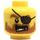 LEGO Amarillo Ladrillo Bounty Capitán Minifigura Cabeza (Espiga sólida hueca) (3626 / 19208)