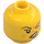 LEGO Amarillo Dual-Sided Mujer Cabeza con Feckles y Lopsided Smirk / Winking Cara (Espiga sólida hueca) (3626 / 38300)