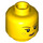 LEGO Amarillo Dual-Sided Mujer Cabeza con Feckles y Lopsided Smirk / Winking Cara (Espiga sólida hueca) (3626 / 38300)