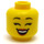 LEGO Amarillo Dual-Sided Mujer Cabeza con Open Smile con Dientes / Laughing con cerrado Ojos (Espiga sólida hueca) (3626 / 56785)