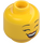 LEGO Amarillo Dual-Sided Mujer Cabeza con Open Smile con Dientes / Laughing con cerrado Ojos (Espiga sólida hueca) (3626 / 56785)