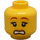 LEGO Amarillo Doble cara Mujer Cabeza con Worried / Scared Cara (Espiga sólida hueca) (3626 / 23177)