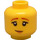 LEGO Amarillo Doble cara Mujer Cabeza con Worried / Scared Cara (Espiga sólida hueca) (3626 / 23177)