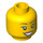 LEGO Amarillo Female Cabeza con Eyelashes y rojo Lipstick (Perno sólido empotrado) (11842 / 14915)
