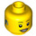 LEGO Amarillo Mujer Cabeza con Open Smile y Hearing Aid (Espiga sólida hueca) (3626 / 69148)