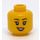 LEGO Amarillo Mujer Minifigura Cabeza con Eyelashes y Smile (Espiga sólida hueca) (3626 / 56663)