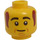 LEGO Amarillo Bombero Bob Minifigura Cabeza (Espiga sólida hueca) (3626 / 74156)