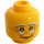 LEGO Amarillo Grandpa Cabeza con Gafas (Espiga sólida hueca) (3626 / 32909)