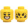 LEGO Amarillo J.B. Watt con Grande Smile Minifigura Cabeza (Espiga sólida hueca) (3626 / 56149)